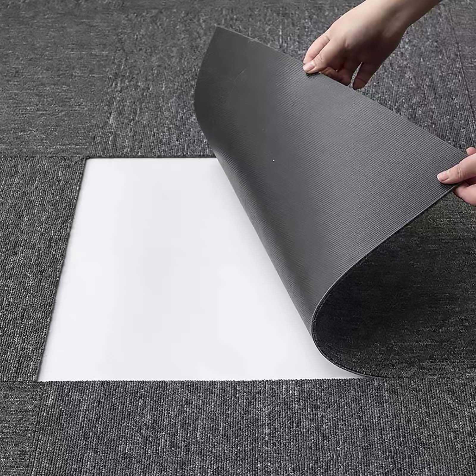 HAILM Handelsteppich-Bodenfliesen mit PVC Schutzträger und Polypropylenfaser, 20x20 Zoll Waschbarer DIY Quadratischer Teppich, für Wohn Handelsplätze Bodenbelag Gebrauch