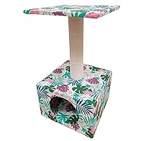 Croci Tropical Cave - Tiragraffi alto a colonna 55 cm con cuccia