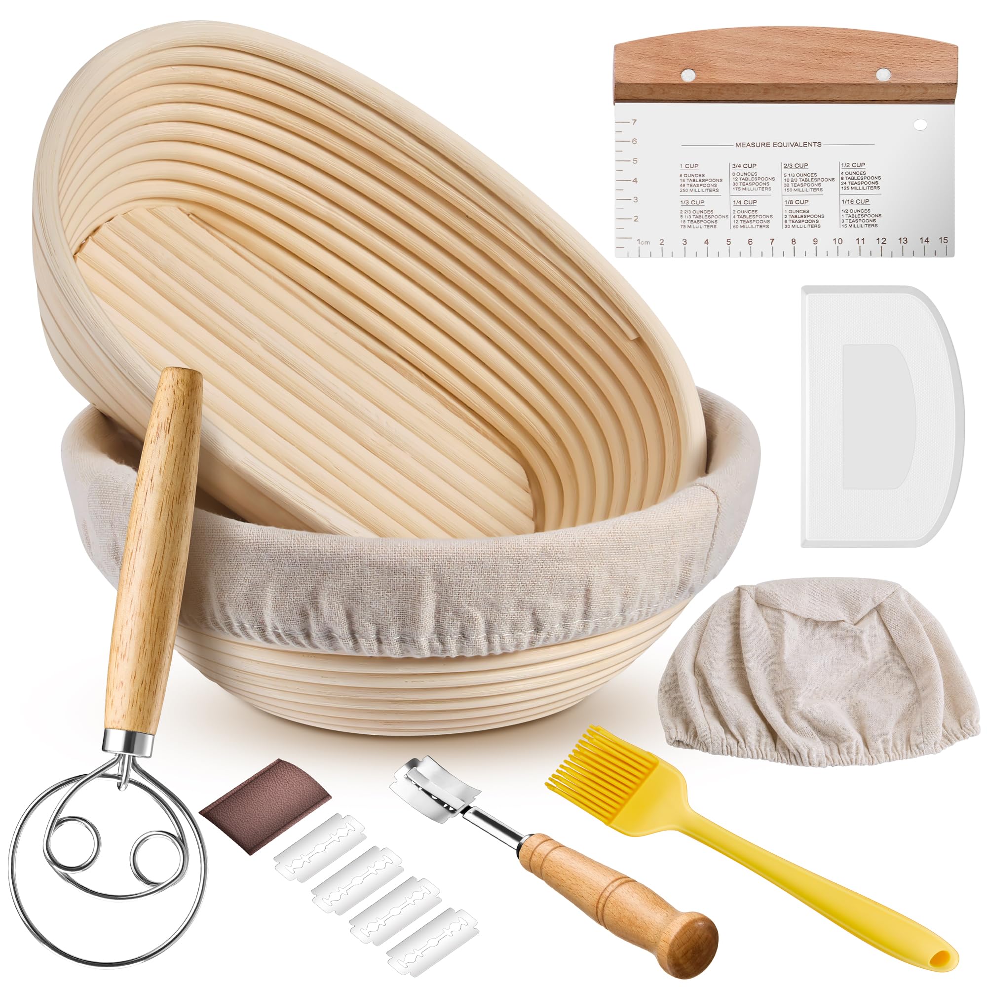 HaWare Set di cestini rotondi e ovali (7, 25 cm rotondo e 25 cm ovale)