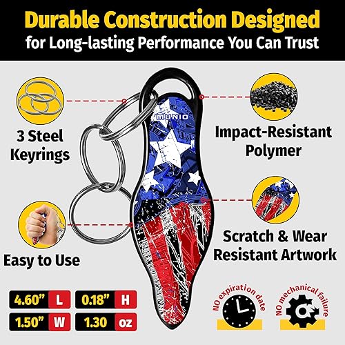 Miniatura 3 de MUNIO Llavero Kubotan de defensa personal, de diseñador, con libro electrónico