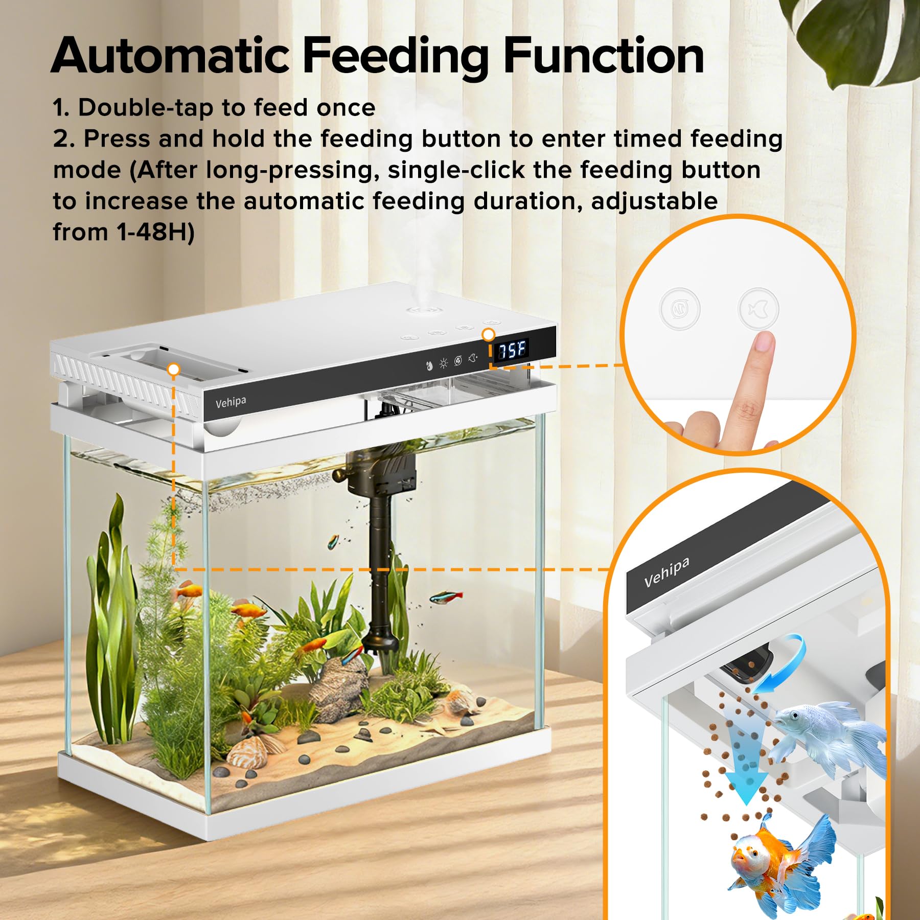 Vehipa Klein Aquarium Komplettset-Weiß