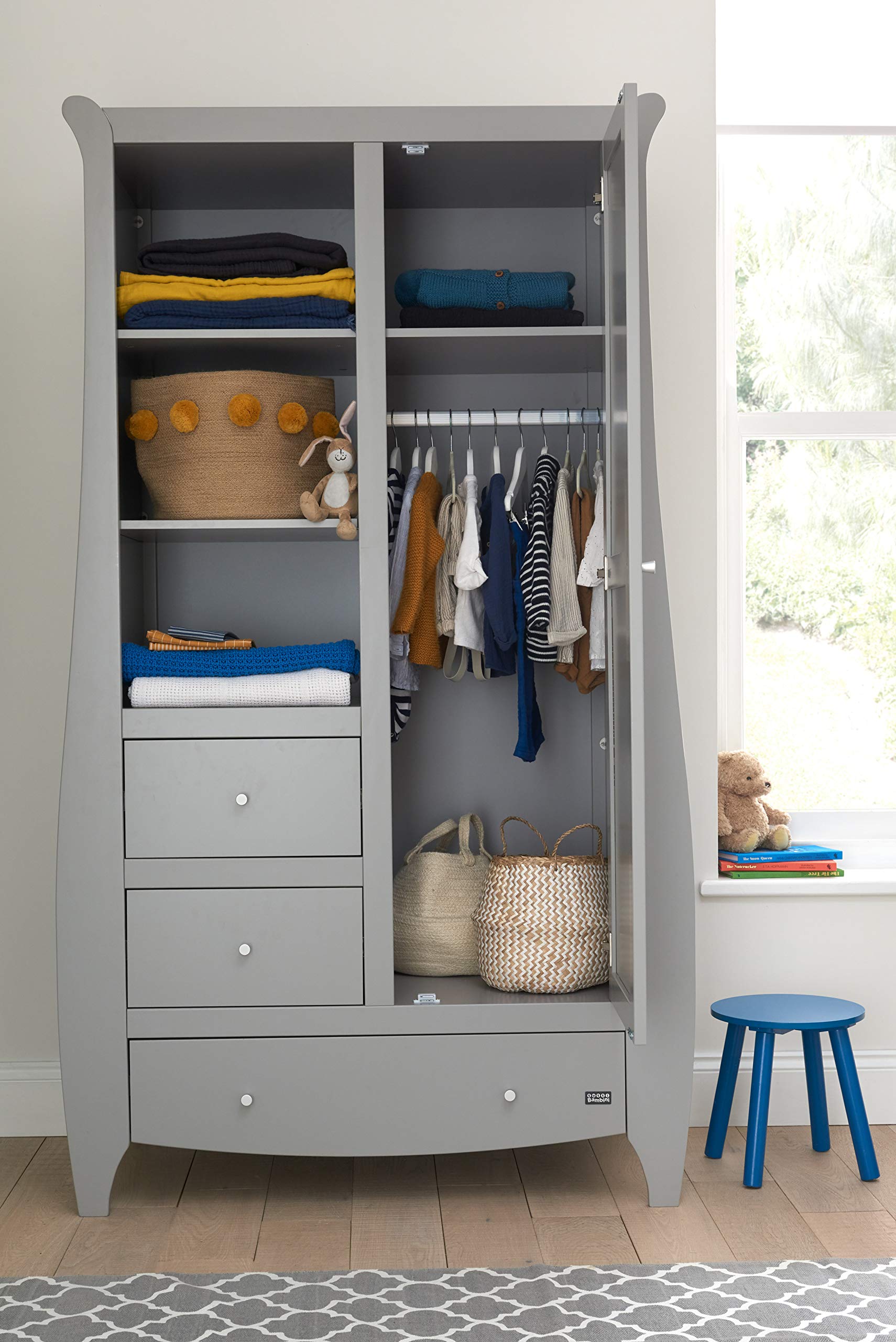 Tutti Bambini Katie Nursery Furniture Set Baby Cot Bed, Sleigh Design