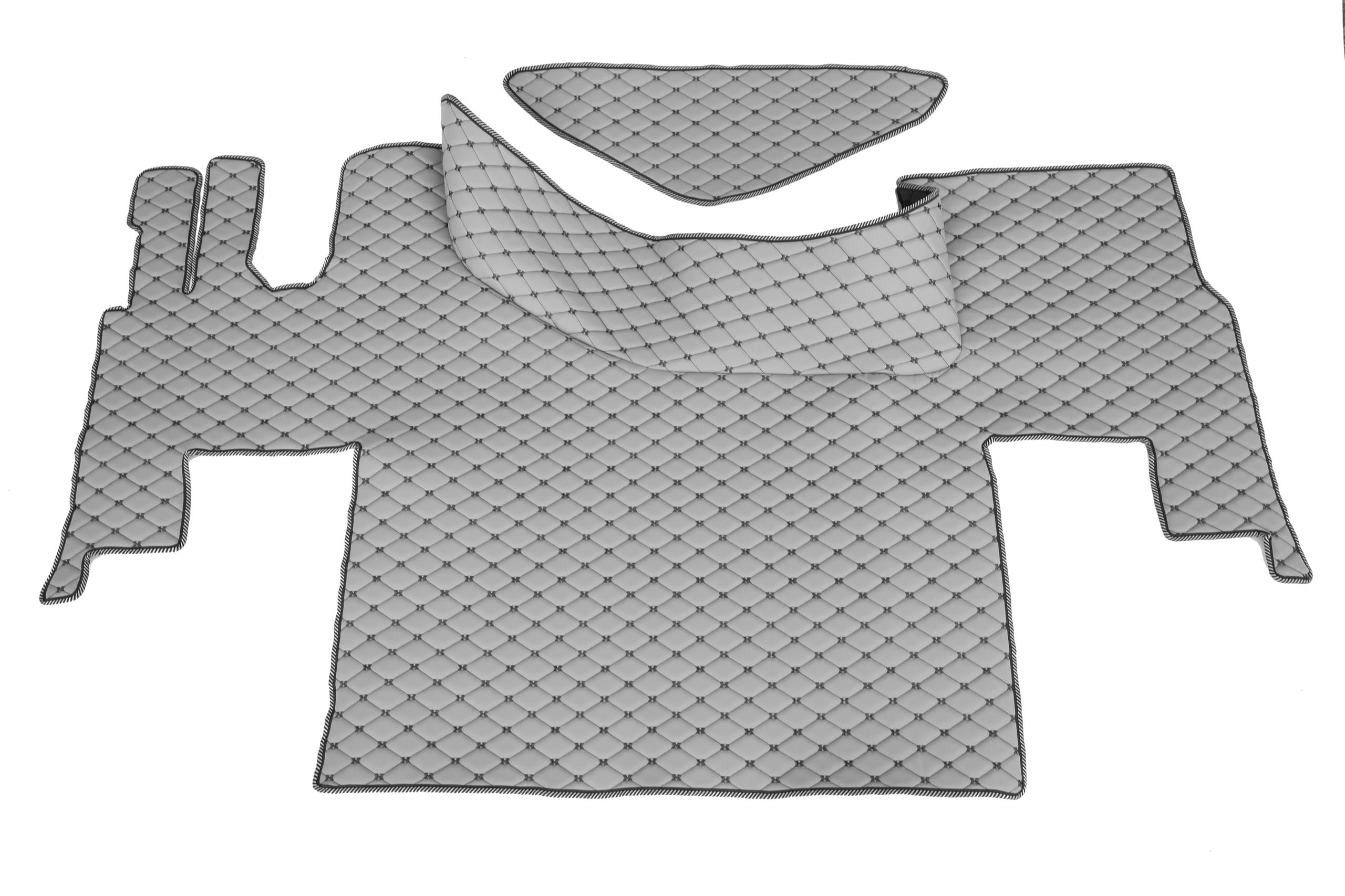 Alfombrillas de coche compatibles con Renault Gama T, Range T, fondo plano, 2014+ (negro gris)