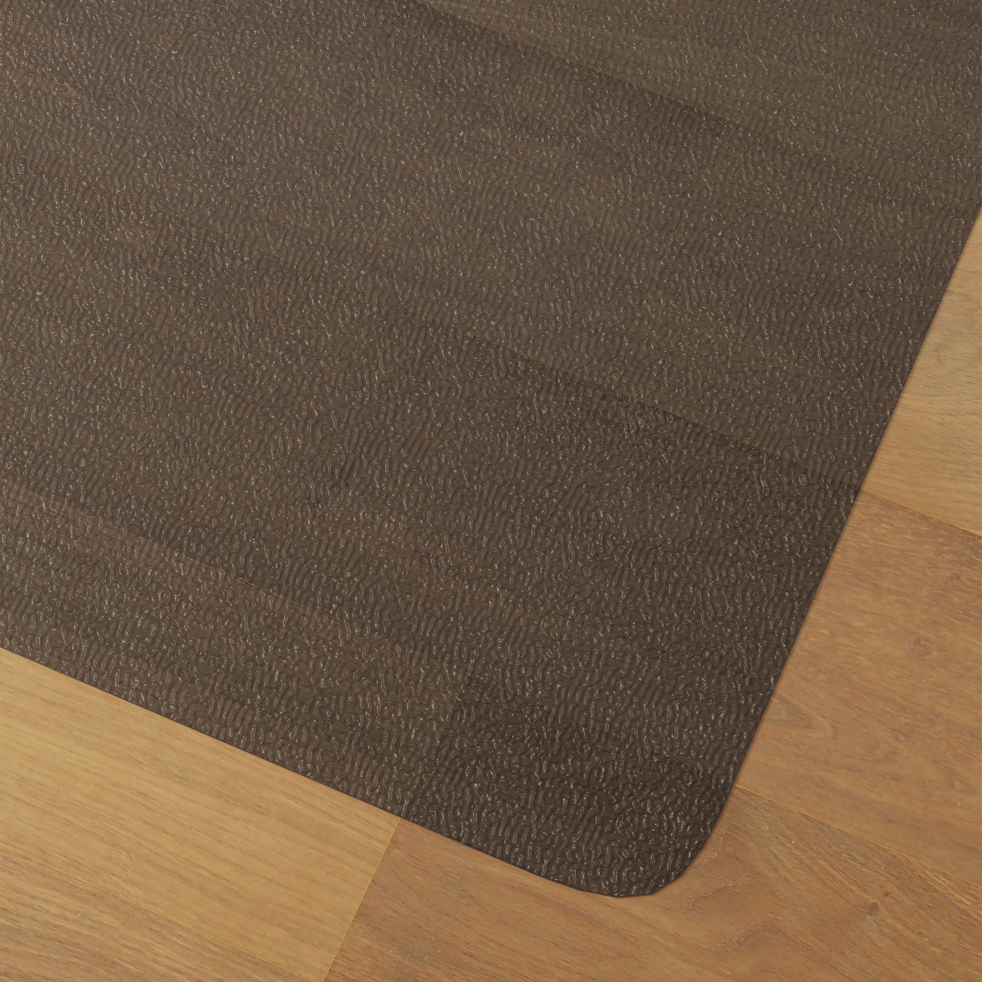 HOMCOM Tappetino Salvapavimento 120x90 cm Nero, Tappeto per Sedia da Ufficio in Plastica