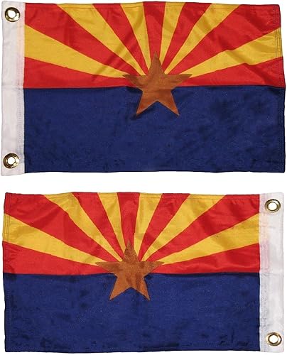 Premium 12x18 Arizona State Poly Knitted 2 ply Double Sided Nylon Boat Car Flag 12"x18"