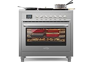 KoolMore 36 inch Range Oven Electric Ceramic Cooktop Burners