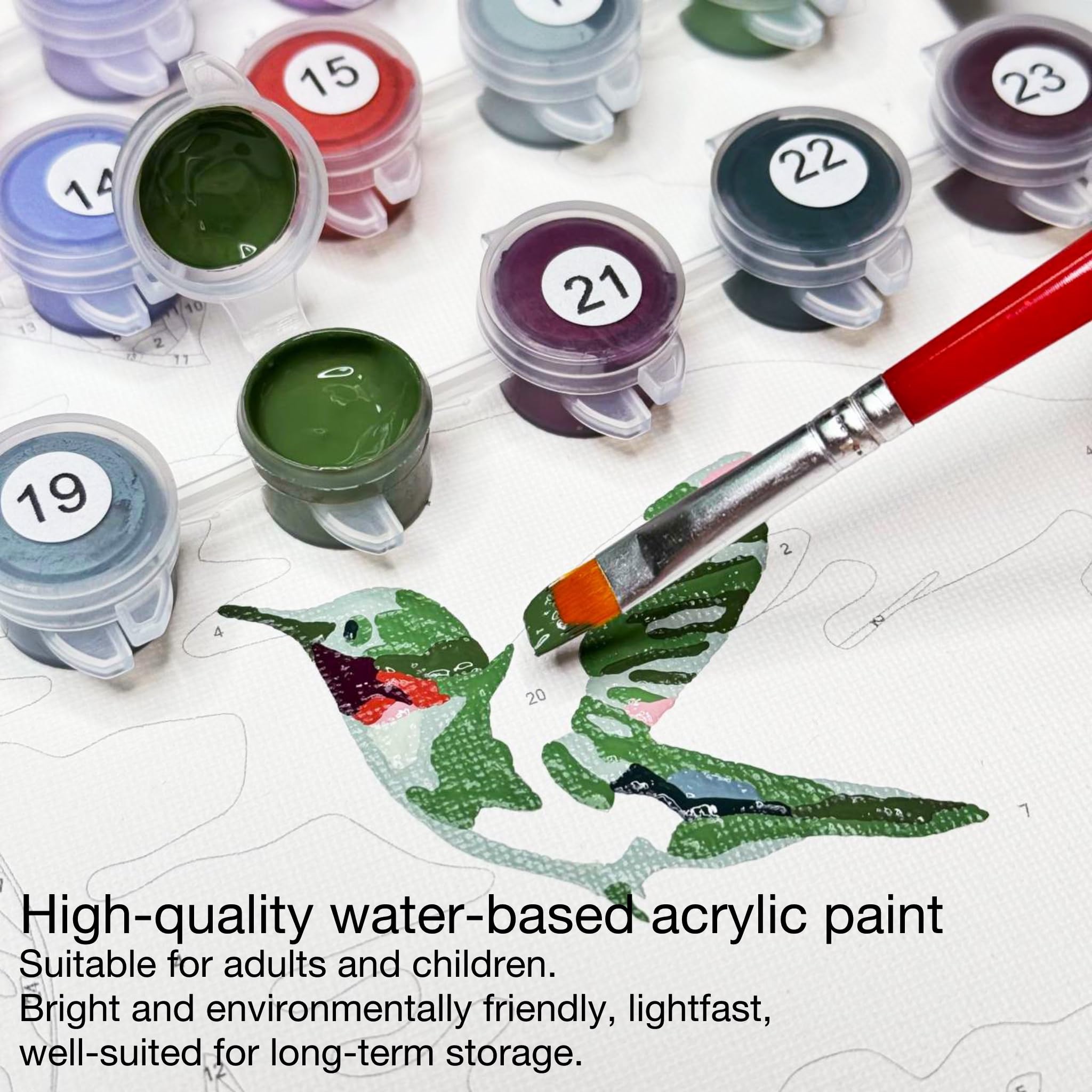 IDEYKA Paint By Numbers Per Adulti - La Sinfonia Rosa Con Colori Metallici, Tela Con Cornice, Kit Fai Da Te Per Principianti - 2