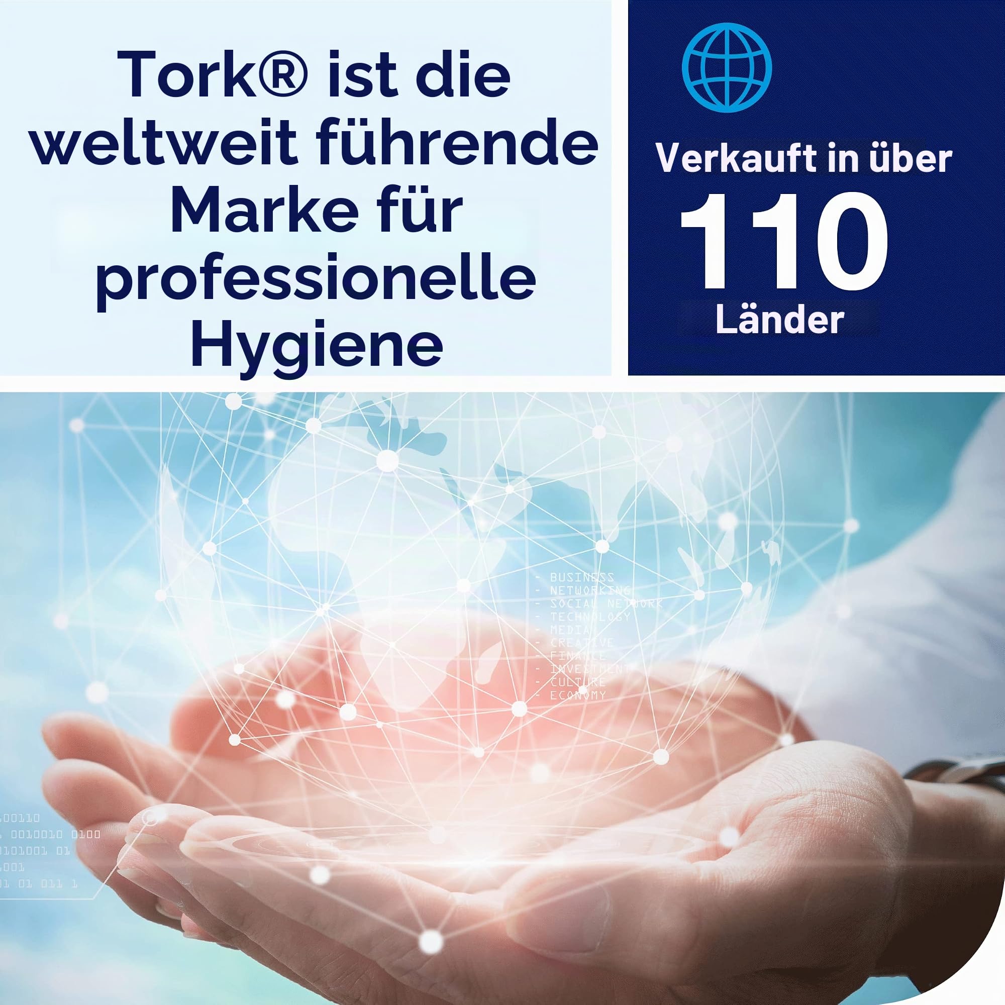 Tork 570137 Extra Starke Industrie Reinigungstücher für W1 Bodenständer/Wandhalter-, W2 Innenabrollung Maxi- und W3 System / 1-lagige Reinigungstücher Rolle in Weiß / Premium Qualität / 1 x 60,8 m | für W1 Bodenständer/Wandhalter-, Innenabrollung Maxi- un