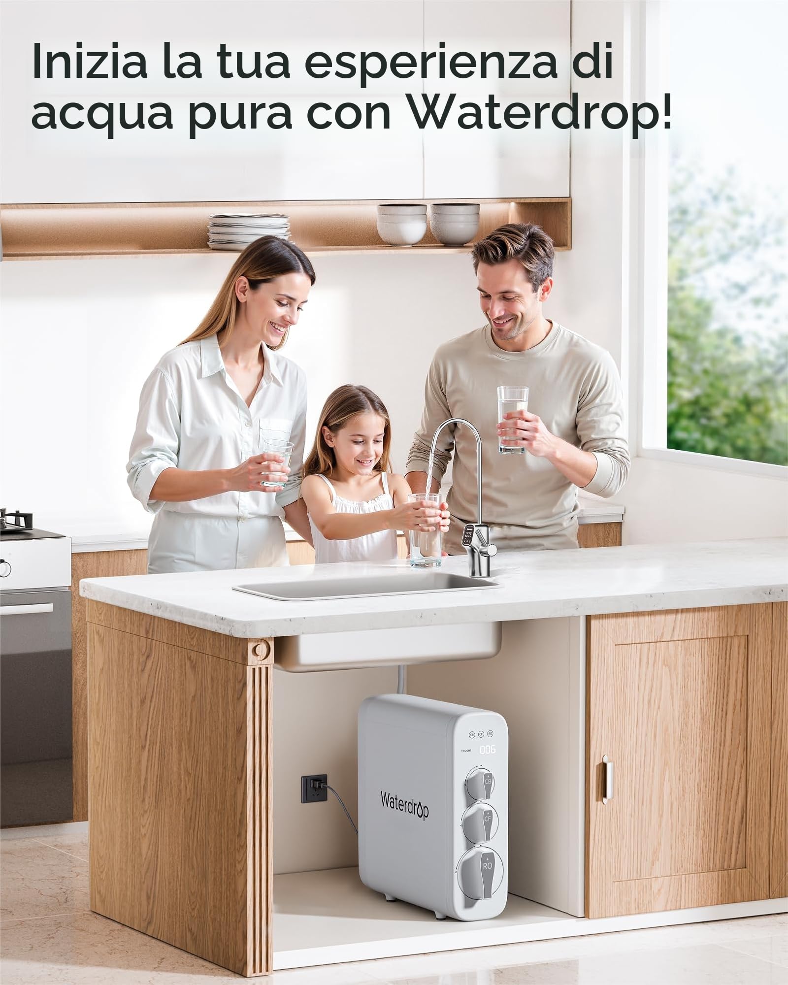 Waterdrop WD-G3-N3CB Filtro, Ddurata 1 Anno, Sostituzione per WD-G3-W Osmosi Inversa Sistema