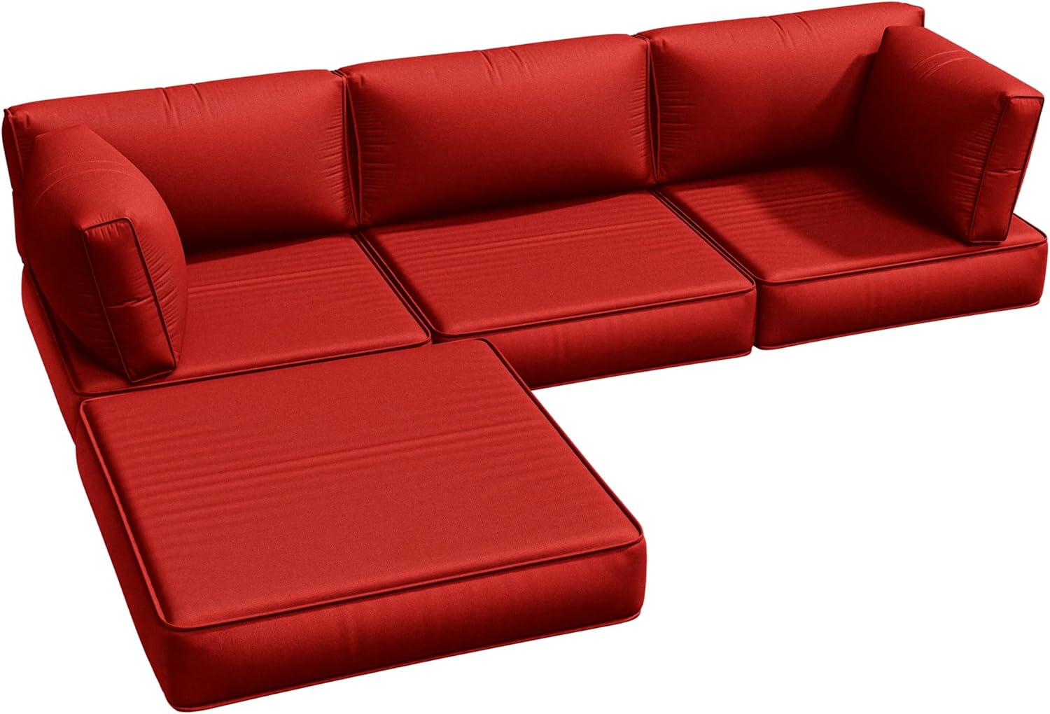 9p Outdoor Cushions Waterproof and Replacement Patio Furniture Cushions for 4-seat Sectional Rattan Conversation Set, Fits Outdoor Sectional Sofa Couch and Chair Set of 4