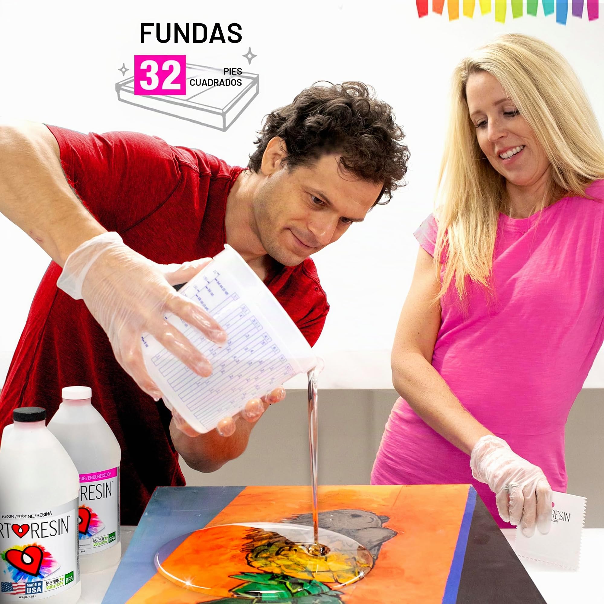 ArtResin - Resina de epoxi - Transparente - No tóxica - 3,78 L