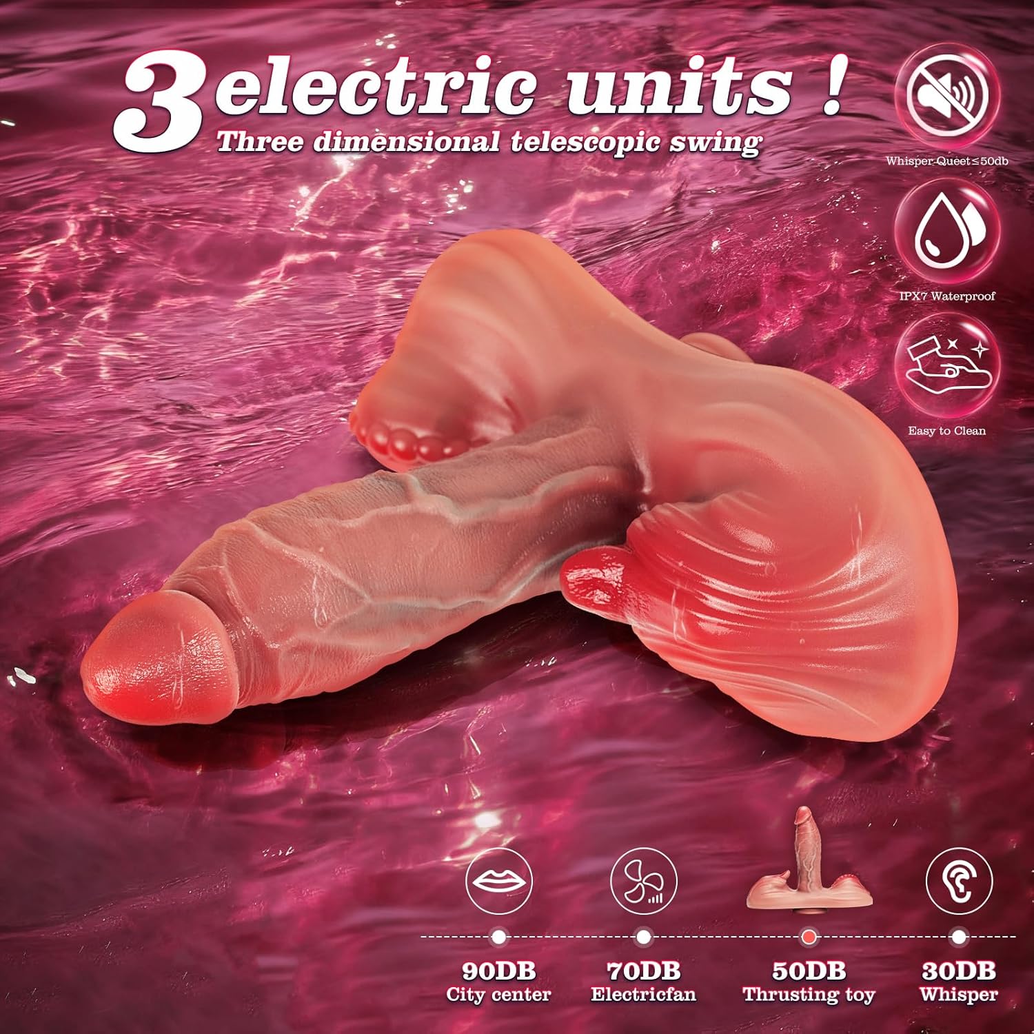 Sex Toys Thrusting Dildo Vibrator, Women Adult Toy Remote Control Vibrators with 7 Thrusting & 10 Vibrating Modes for G-spot and Anal Play, Adjustable BDSM Strap on Big Dildos Sex Machine