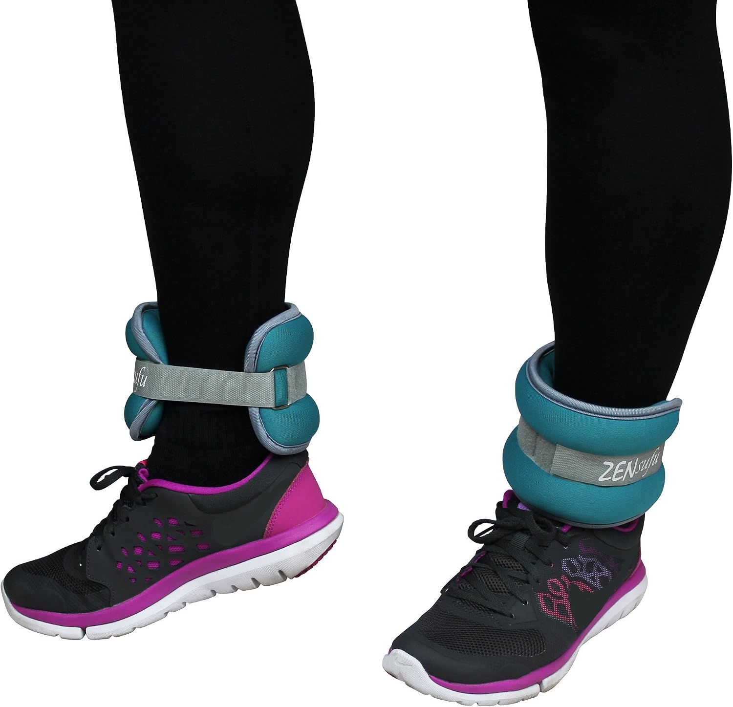 Zensufu Ankle or Wrist Weights Pair Set with Strap, Sold in Pairs of 1 to 5 lbs (2 to 10 lbs per set)