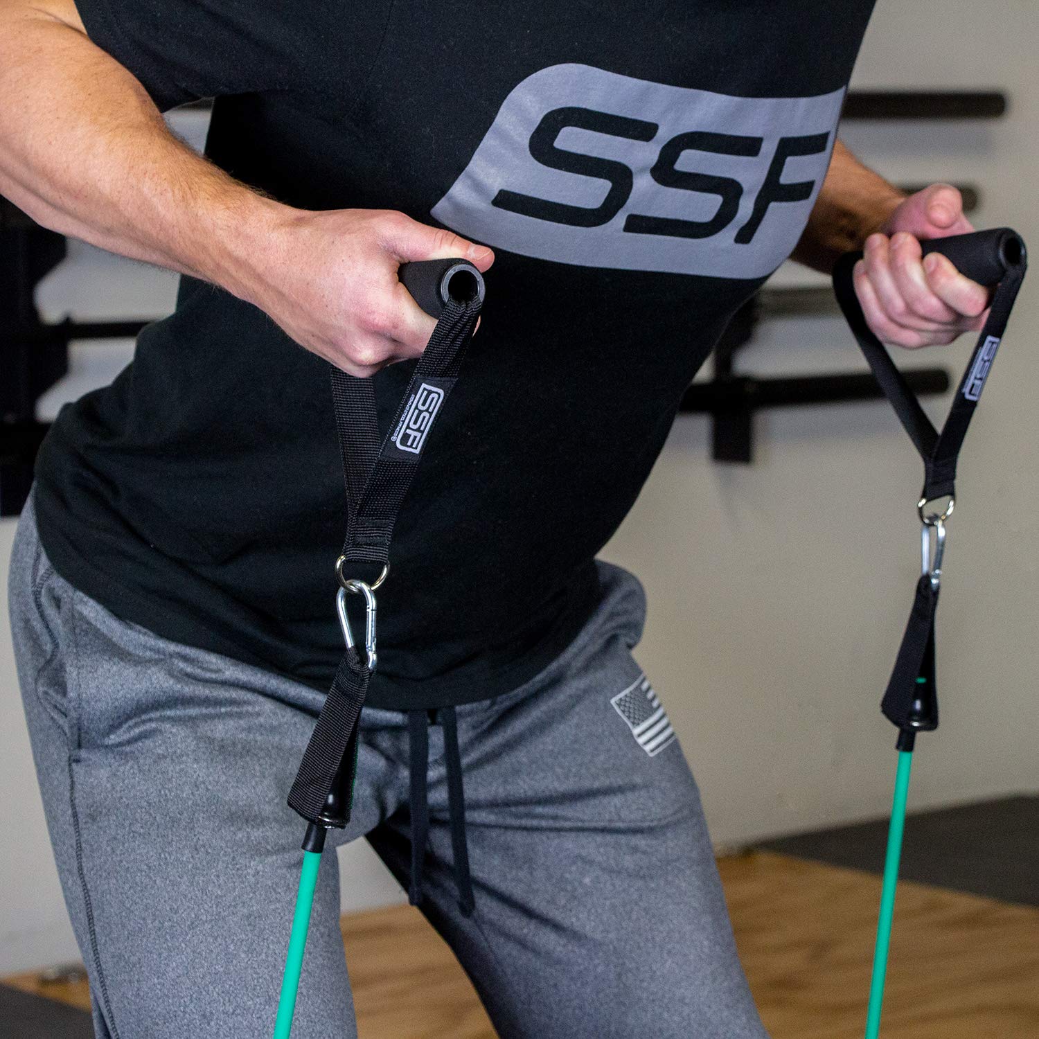 Serious Steel Resistance Tube Band Set Includes Handles, Door Anchor and Ankle Straps (45.4 kg Set or 75.8 kg Set)
