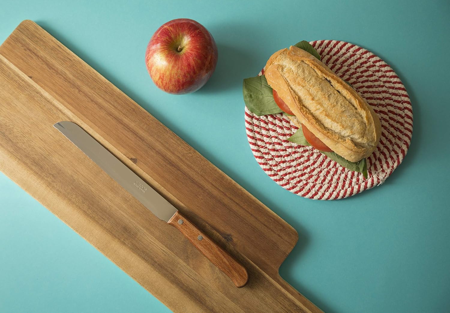 Arcos Series Latina-Box Bread Knife-Blade Nitrum Stainless Steel 170 mm (6.69 Inch) -Handle Pack-Wood Brown Colour (12 Piece), ands Plastic