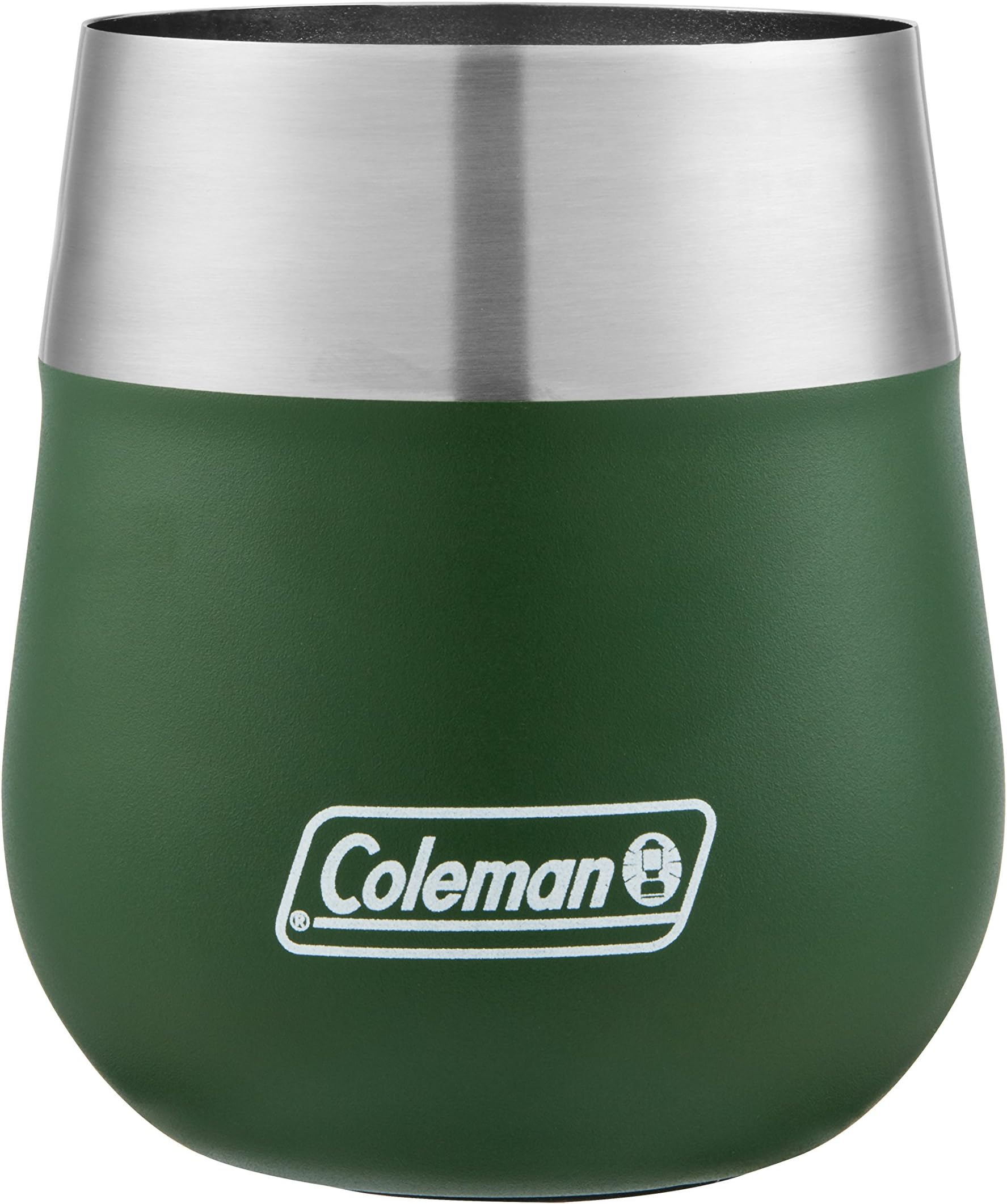 Coleman Claret Vacuum-Insulated Stainless Steel Wine Glass, 13oz Outdoor Wine Glass for Camping, Tailgating, Beach, Picnic & Backyard Patio