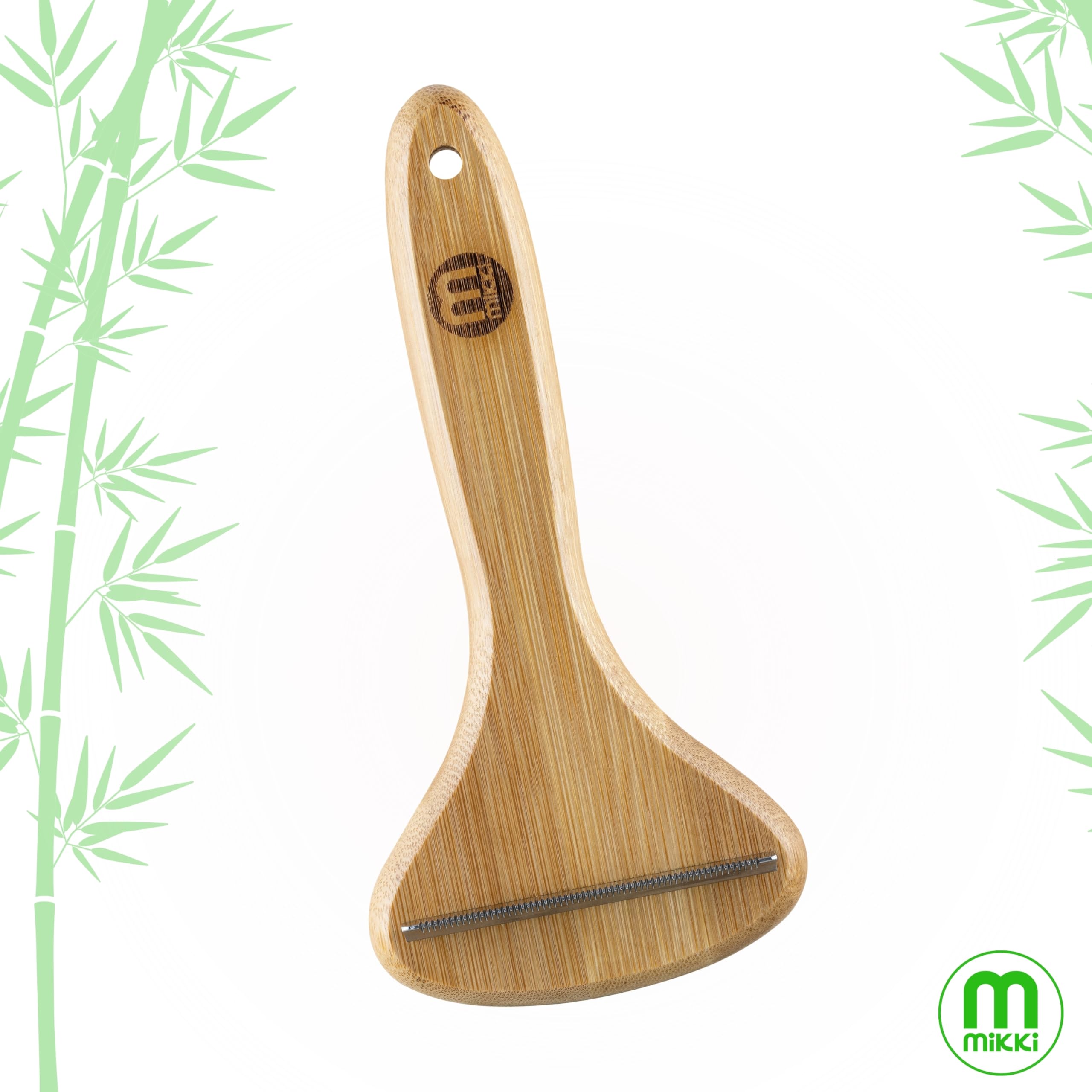 Mikki Bamboo Moult Master De-Shedding Blade For Dog & Cat Grooming, Shedding & Undercoat, Safely Removes Loose Hair - Image 3
