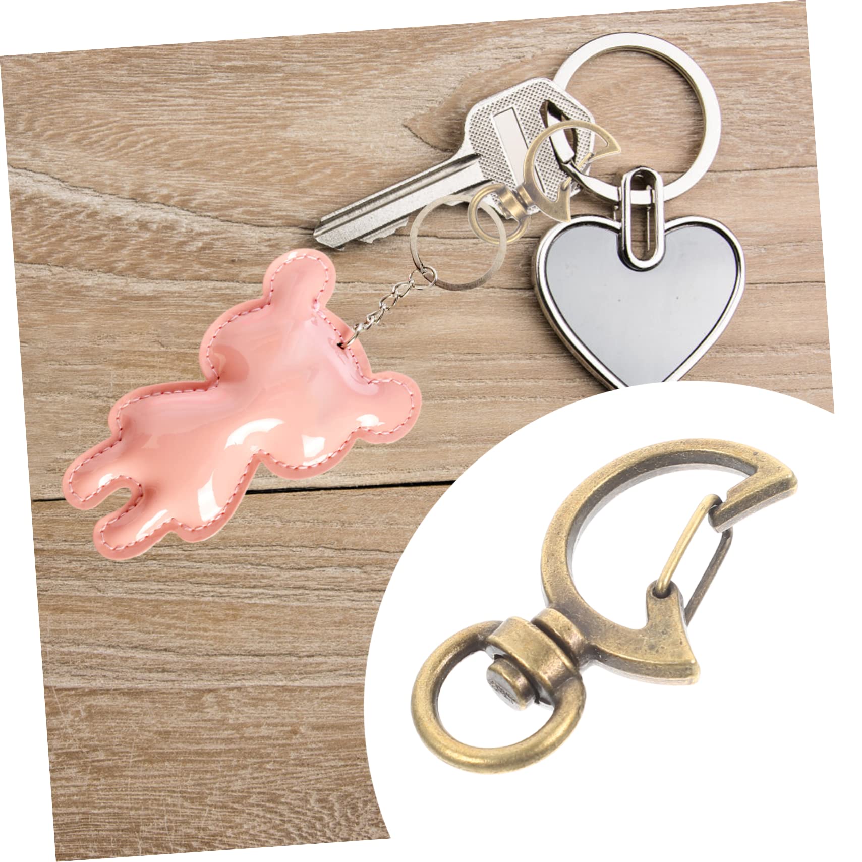 ARTIBETTER 5 Set Portachiavi Con Moschettone Girevole Per Fai Da Te Accessori Ciondolo Per Borse E Crafting Resistente E Pratico Non Deforma Per Creazioni Uniche 10 Pezzi*5