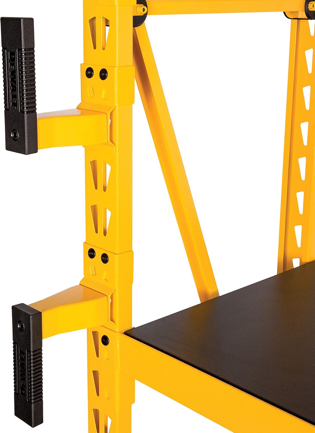DEWALT Cord Minder Bracket 2-Piece Storage Rack Accessory Set, Compatible with 4 and 6-foot Storage Racks, 50-lb Load Capacity for Set, Spring-Loaded, Locking Pins Included, Powder-Coated