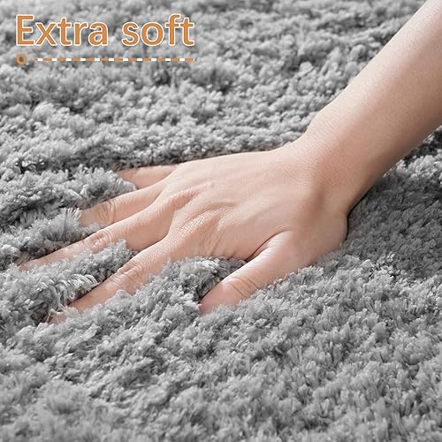 Miniatura 3 de LOCHAS Alfombra de baño de microfibra suave y gruesa y absorbente para baño, 17 x 24 pulgadas y 24 x 70 pulgadas