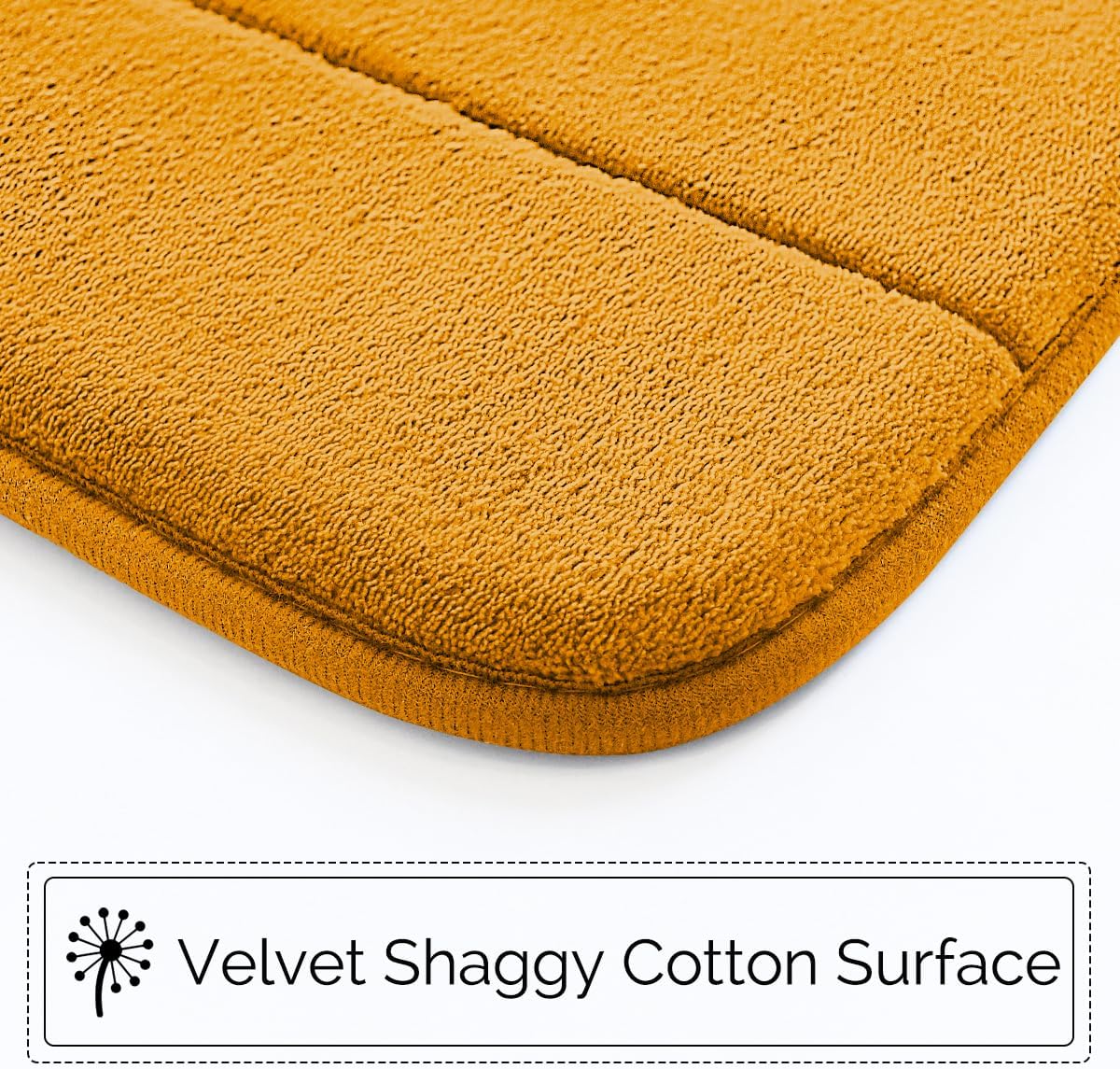 Bathroom Rugs 3 Piece Soft Bath Rugs Set of 3 Non-Slip Memory Foam Bath Rug Machine Washable Bath Mats Shower Mat for Bathroom,Bedroom,Living Room,Multiple Colors,Orange - Image 3