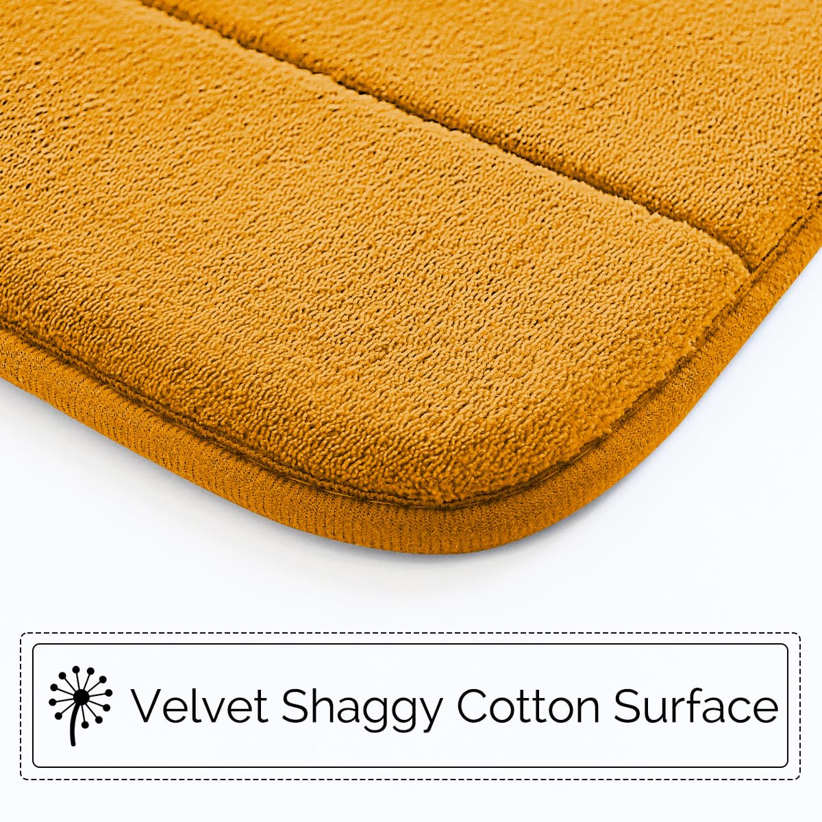 Lot de 3 tapis de bain doux antidérapants en mousse à mémoire de forme, lavables en machine, pour salle de bain, chambre à coucher, salon, plusieurs couleurs, orange