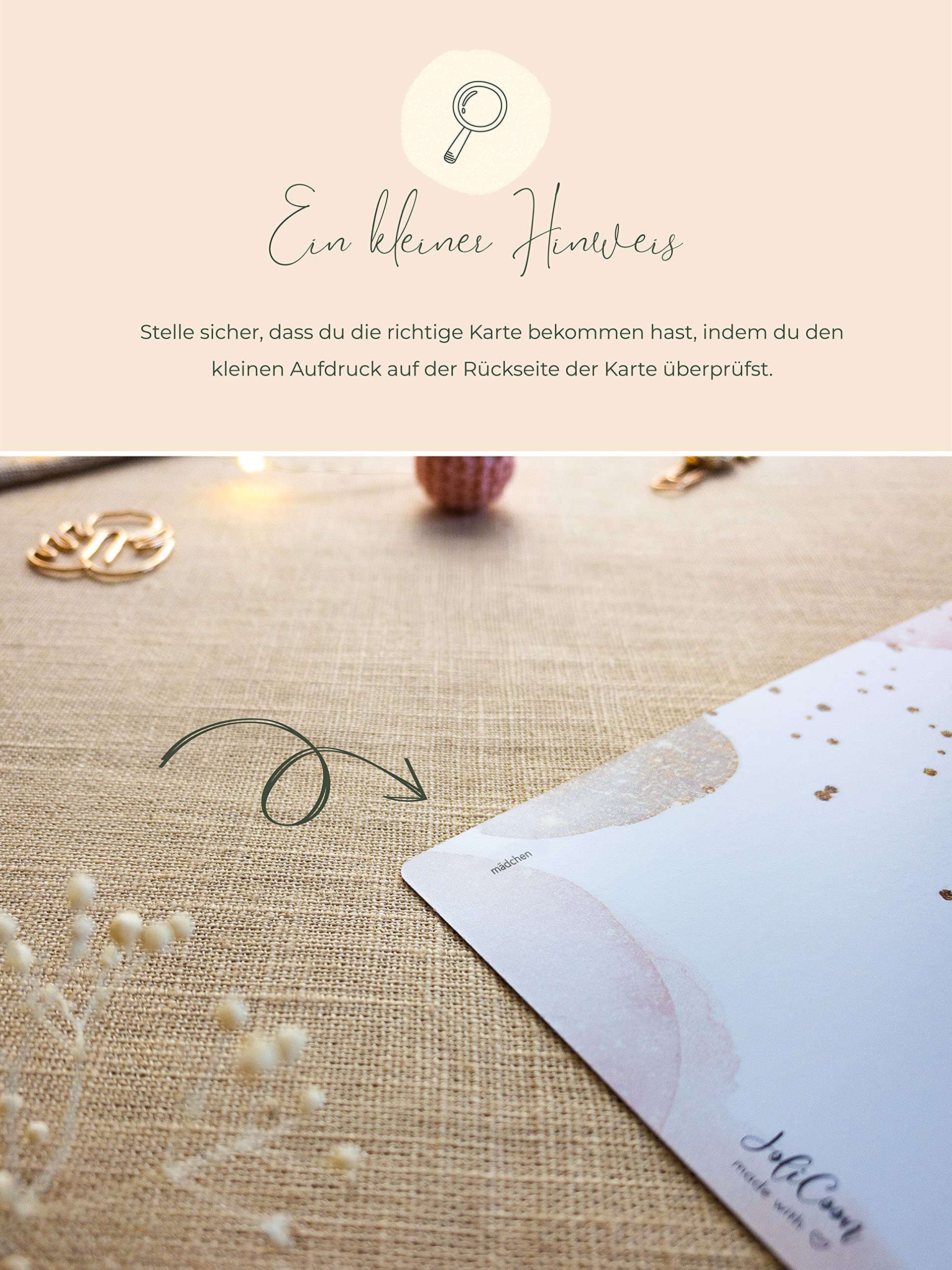 Gender Reveal Shop - Kraskaart spel met hartjes