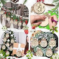 Vista 6 de Patelai 16 adornos de belén – Natividad religiosa 3D colgante de madera decoración cristiana para árbol de Navidad, interior y exterior