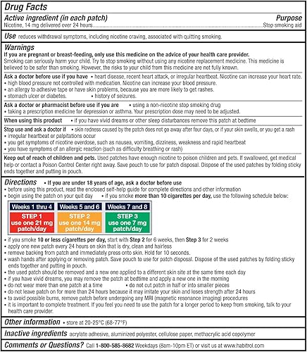 Miniatura 2 de Auxilio para dejar de fumar por sistema de nicotina transdérmica de Habitrol, 1, 1