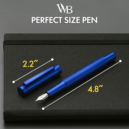 Vista 20 de Scrivi Pens Juego de plumas estilográficas de lujo, color negro, punta extra fina suave, incluye convertidor de tinta recargable, 5 cartuchos