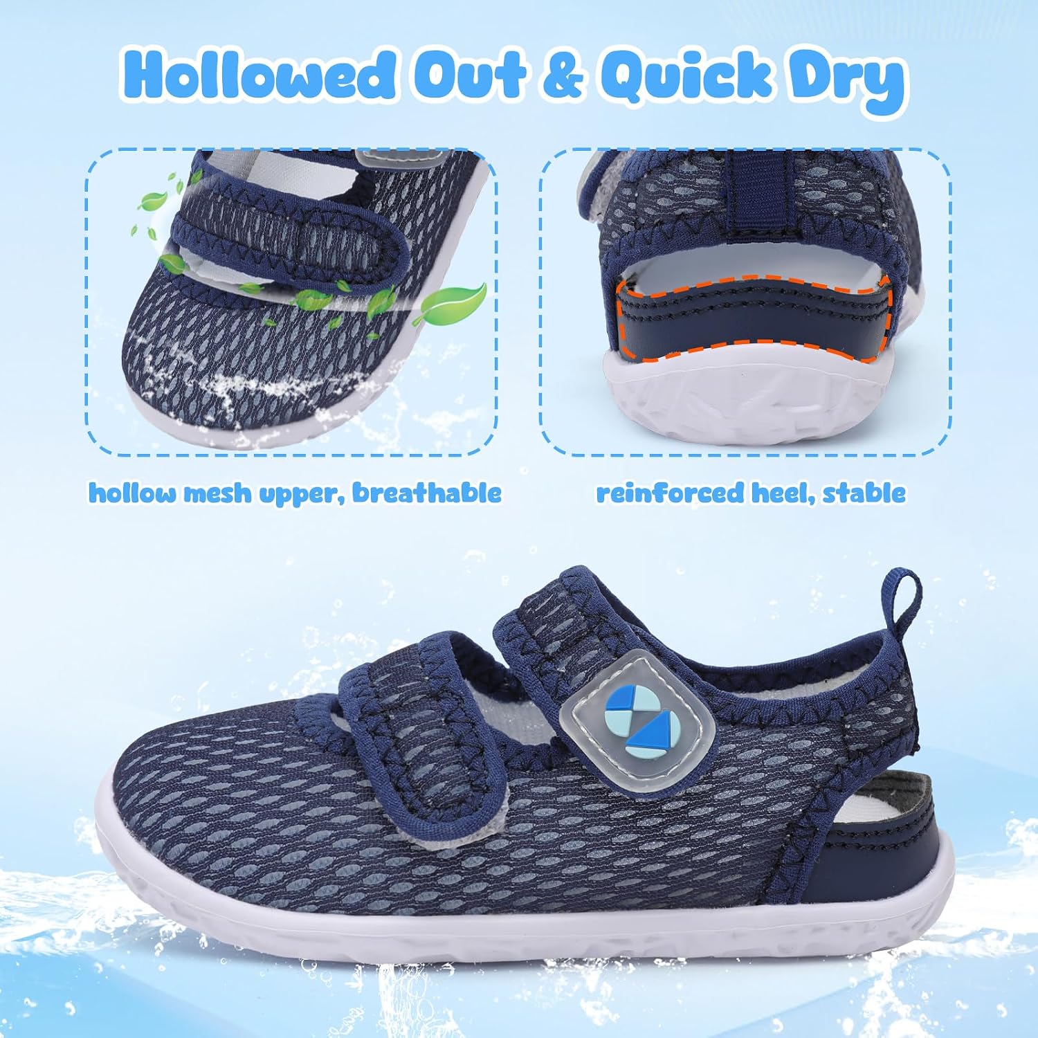 Centipede Demon Toddler Sandals Boys Girls Water Shoes Adjustable Kids Aqua Socks Barefoot Summer Shoes Quick Dry Breathable Lightweight for Swim Beach Pool Waterpark