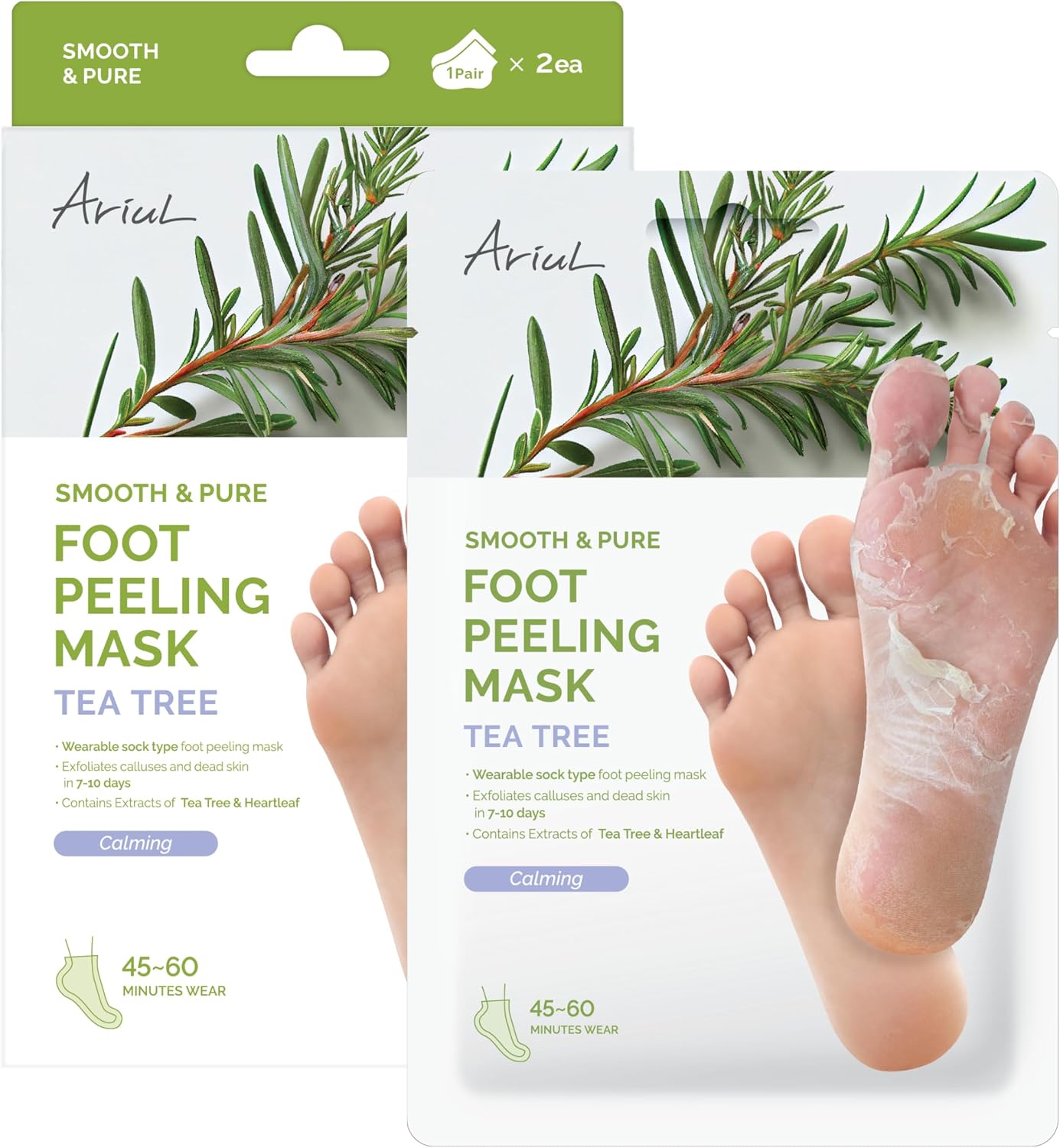 Ariul Smooth & Pure Foot Peeling Mask Calming 2 pairs -  orap Tipi Yo un Sakinle tirici Ayak Peeling Maskesi 2  ift