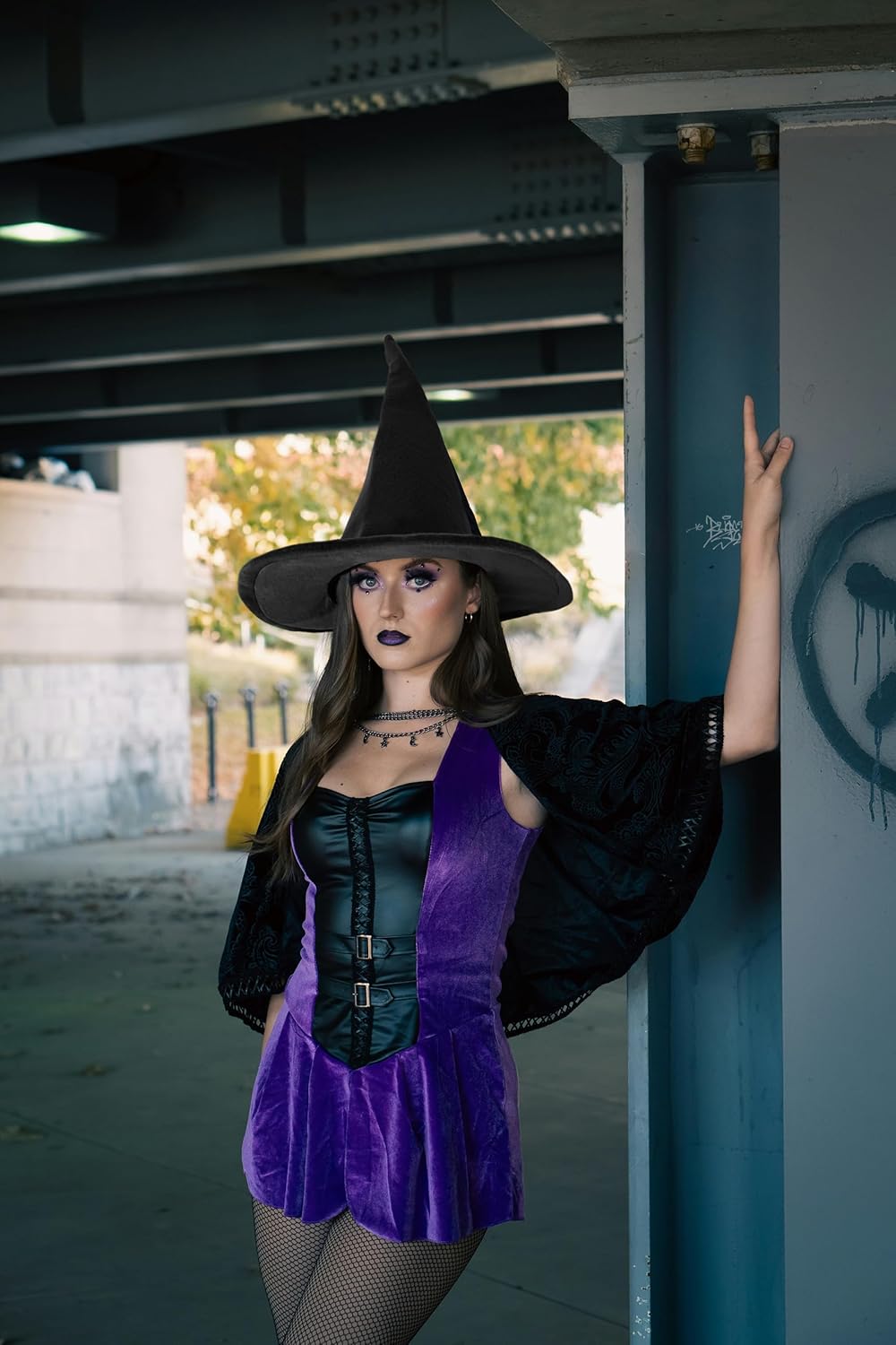 Halloween Black Wizard Hat Cosplay Costume Accessories for Women Halloween Party Christmas Role Play Birthday Party - Image 3