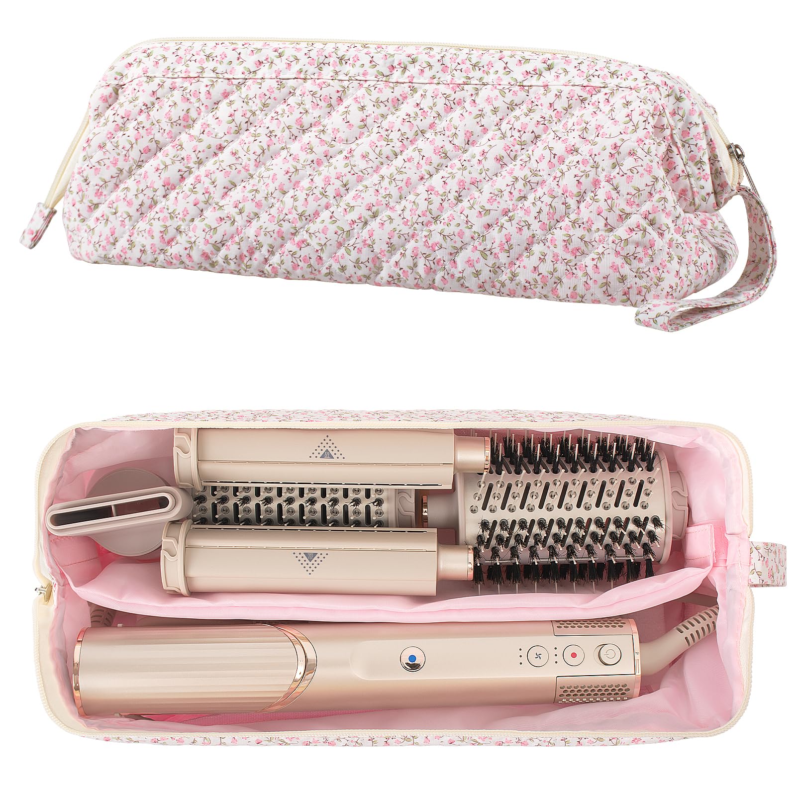 Voryssent Quilted Hair Tool Travel Bag, Shark Flex Style Travel Case For Dyson Hair Dryer Airwrap Bag, Curling Iron Bags Quilted For Shark Dyson