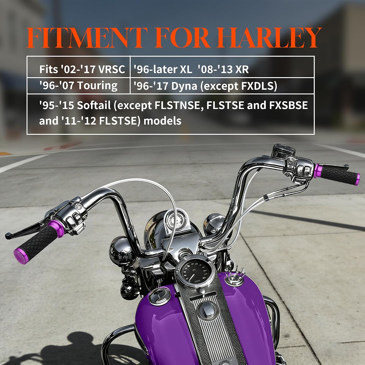 1 Inch Hand Grips Silicone Non Slip CNC 6061 Aluminum Handlebar Grip for Harley Pull Cable Throttle '96-'07 Touring '95-'15 Softail '96-'17 Dyna '96-up Sportster '02-'17 VRSC '08-'13 XR