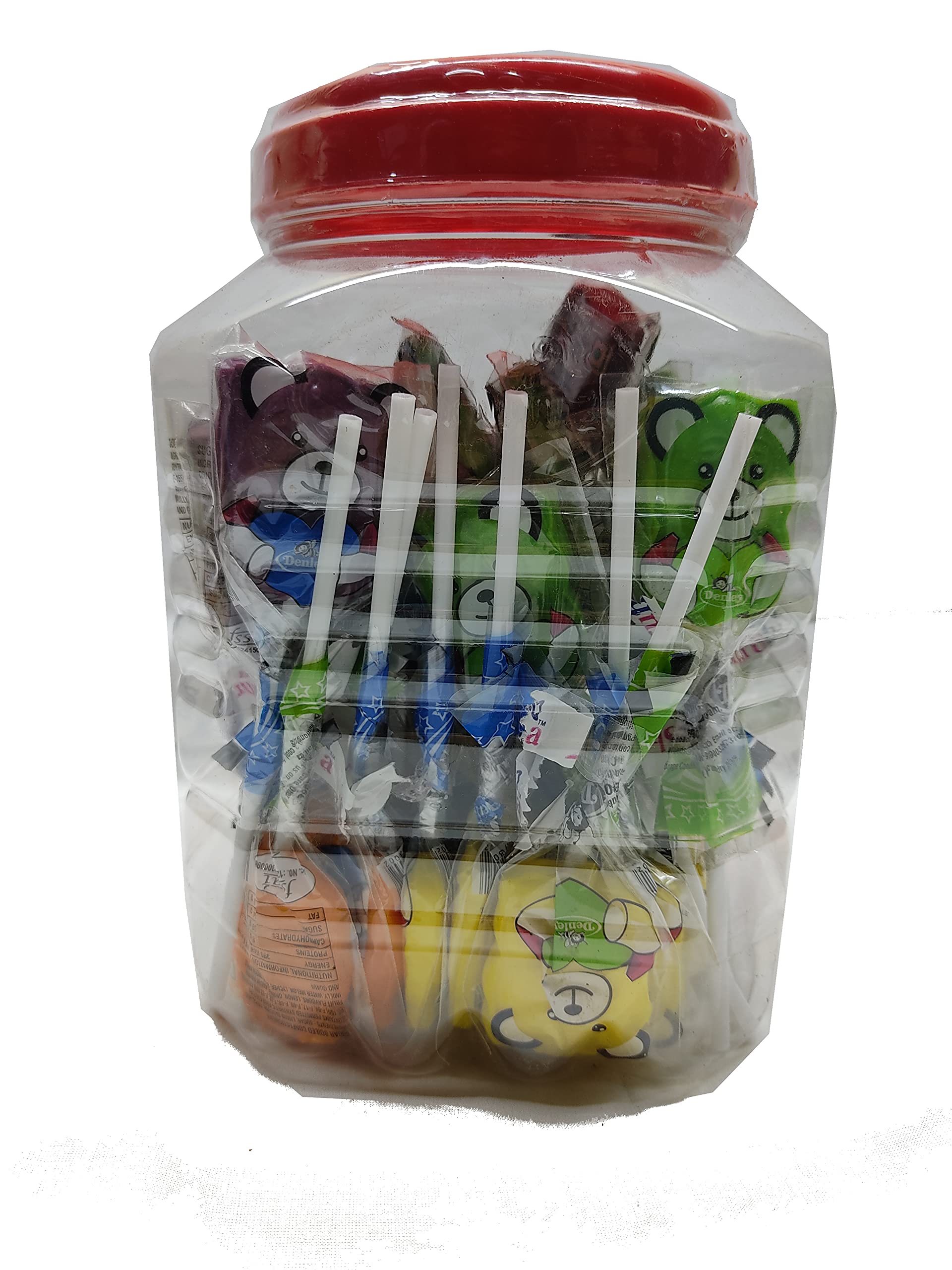 Shruha Rainbow Multiflavor Lollipop Candy (40 pcs) (Teddy Pop