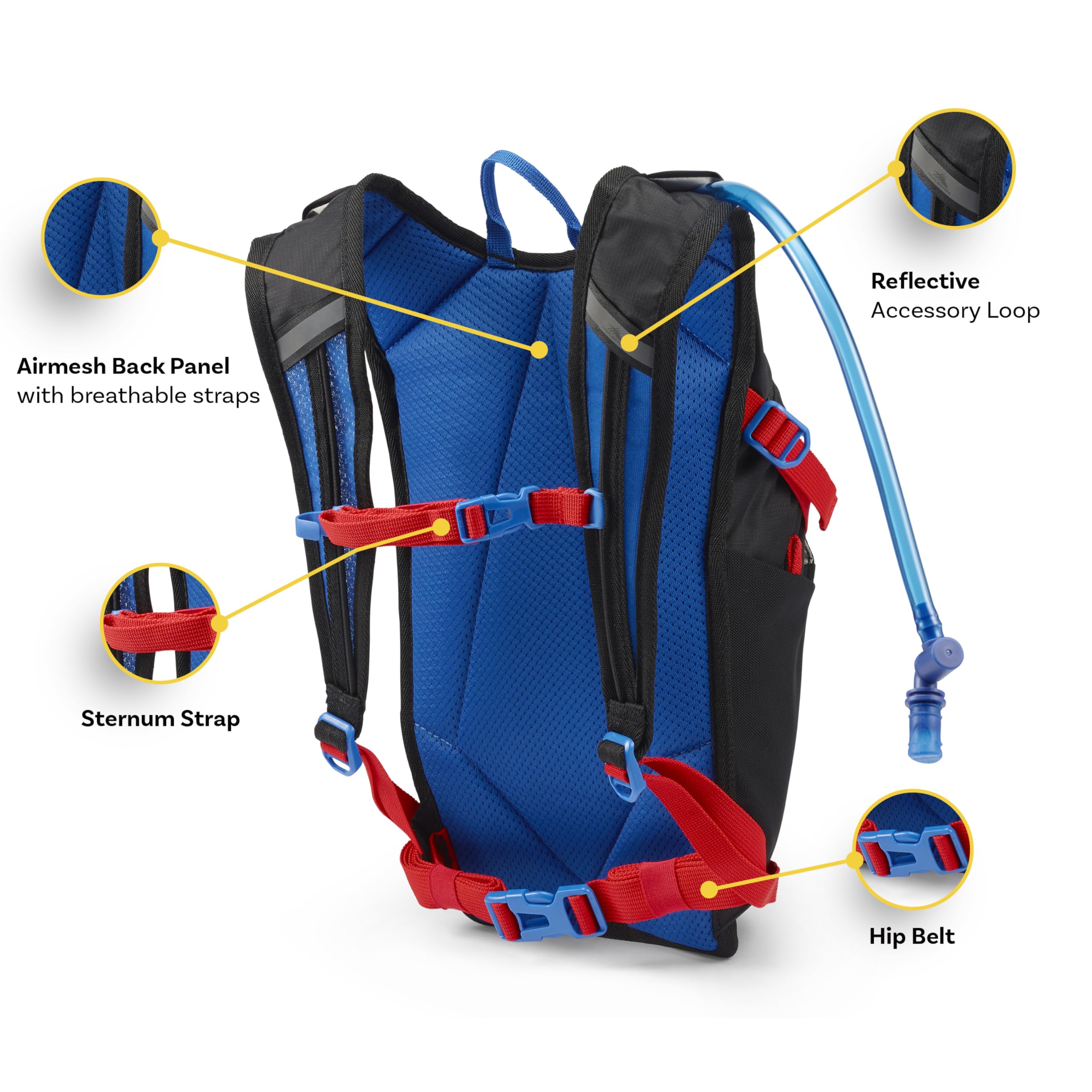 WWE High Sierra Hydration Backpack Black Water Bladder Hiking Pack Hydrahike 2.0 8L Hydration Pack main image 2