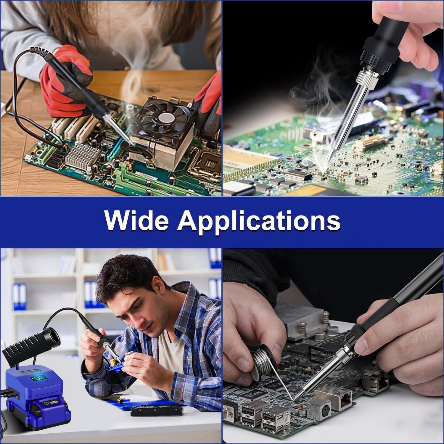 Cordless Soldering Iron Station Tool for Kobalt 24V Battery,PortableElectric Fast Heating Up Soldering Iron with USB&Type C for Kobalt 24V DIY,Appliance Repair,Wire Welding(NO Battery)