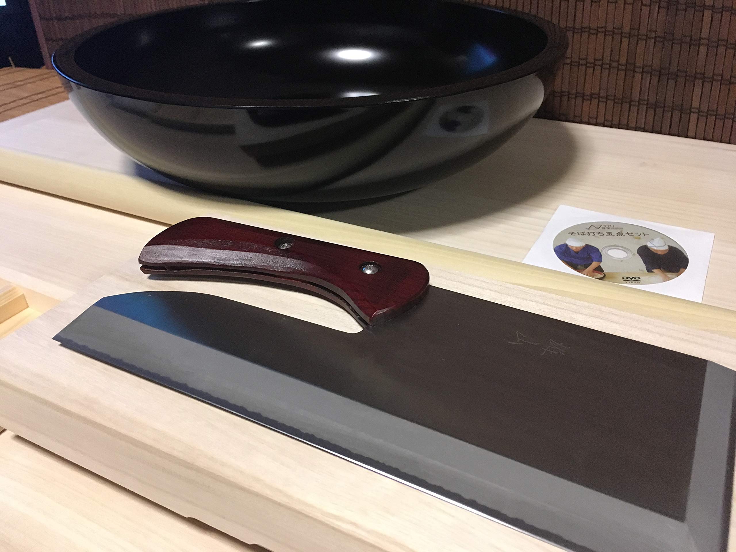 そば打ち五点セット L判 48㎝こね鉢