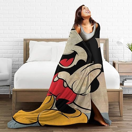 Miniatura 4 de Bonita manta de franela súper suave de dibujos animados para sofá, cama, sala de estar, 80 x 60 pulgadas
