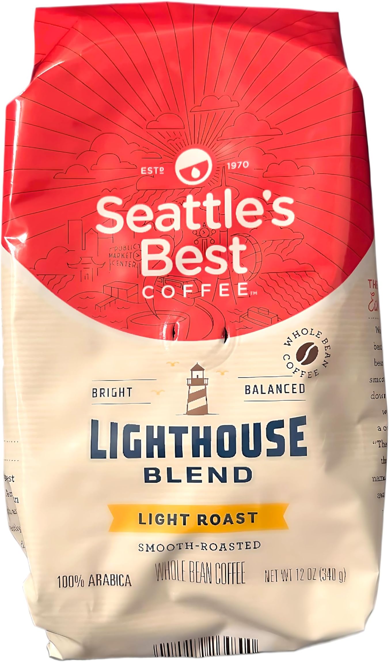 Seattle's Best Lighthouse Blend Whole Bean Coffee, 16 oz
