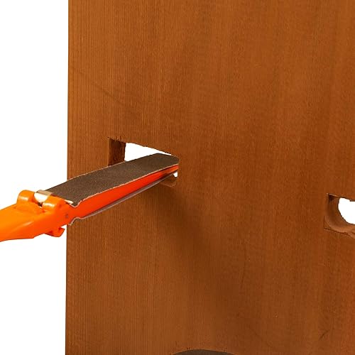 Miniatura 4 de Barra de lijado de lima plana con tiras abrasivas reemplazables para lijar objetos en forma de madera y algo de metal Ideal para carpintería muebles