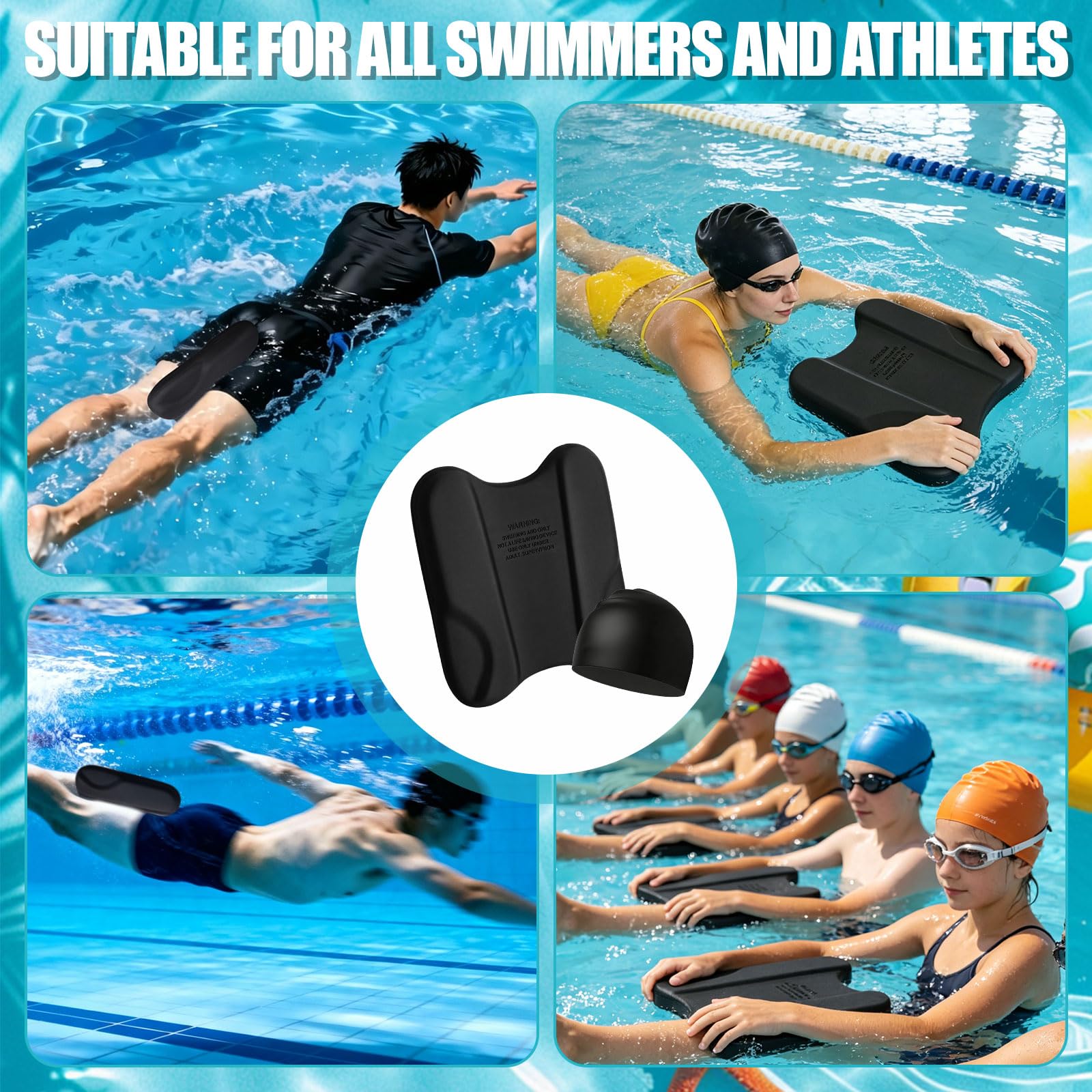 Pull Kick Schwimmbrett für Kinder & Erwachsene, Pullkick Schwimmhilfe Pullbuoy Schwimmen Zubehör zur Optimierung der Wasserlage und Technik beim Schwimmtraining