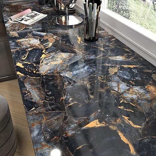 Marble Black Contact Paper Peel and Stick Countertops Gold Contact