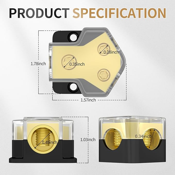 Bloque de Distribución Eléctrica 12V para Auto Audio miniatura 2