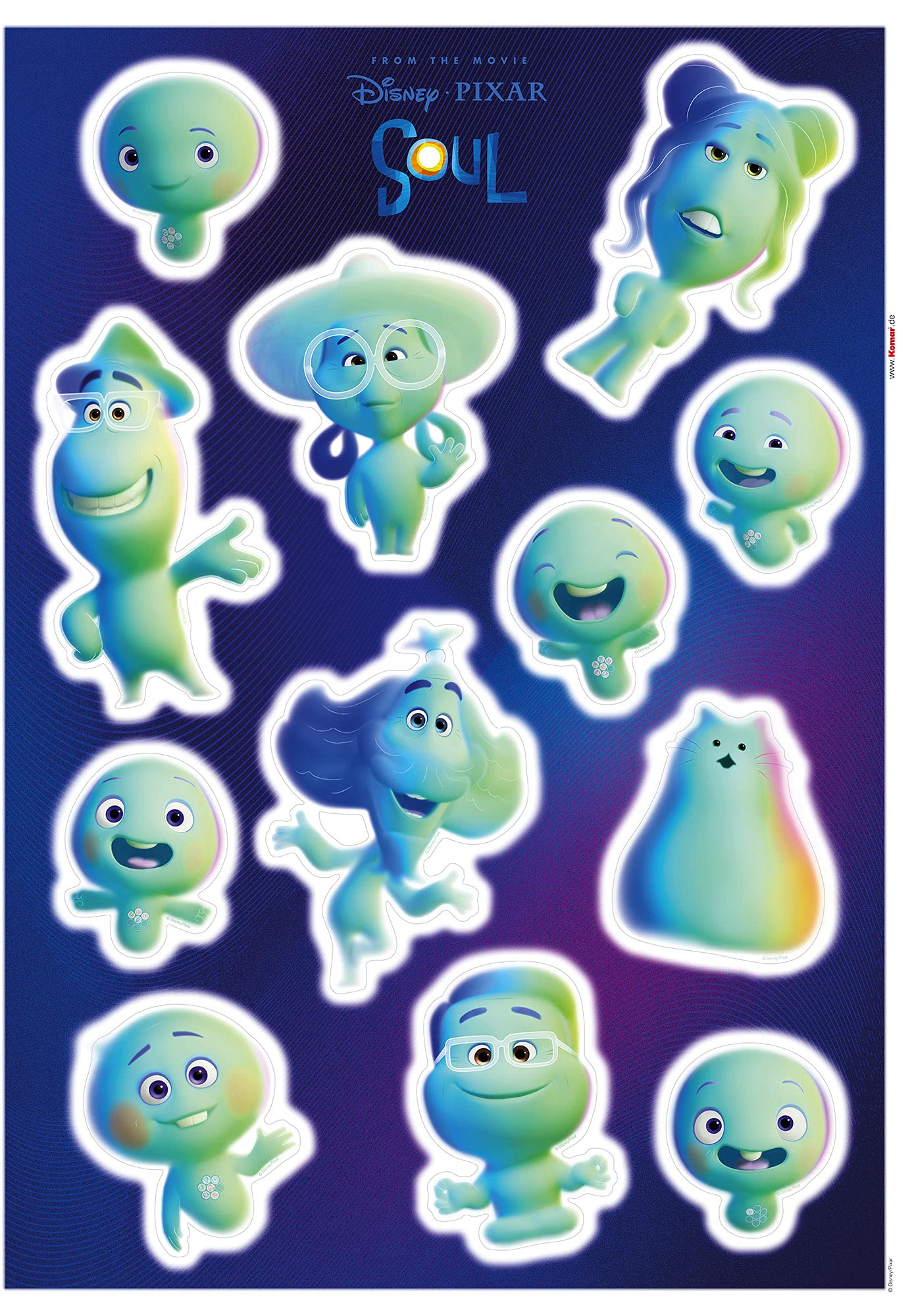 Komar Disney Wall Tattoo Soul, Soulmates, 50 x 70 cm (Width x Height), 12 Pieces, Decorative Stickers, Wall Stickers - Image 2
