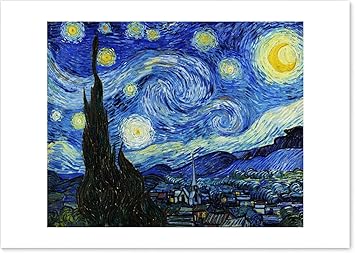 Amazon Co Jp ポスター ゴッホ 星月夜 A3サイズ 日本製 インテリア 壁紙用 絵画 アート 壁紙ポスター A3サイズ 白縁有 ホーム キッチン