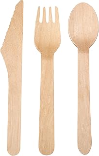 García de Pou 100 unidades - 109.29 Set garfo faca e colher, 16 cm, natural The Forest Stewardship Council