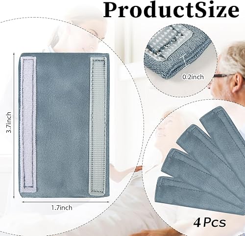 Miniatura 16 de Paquete de 4 almohadillas de cánula nasal de satén para los oídos, cubiertas suaves de oxígeno nasal, protector de oídos para usuarios de oxígeno