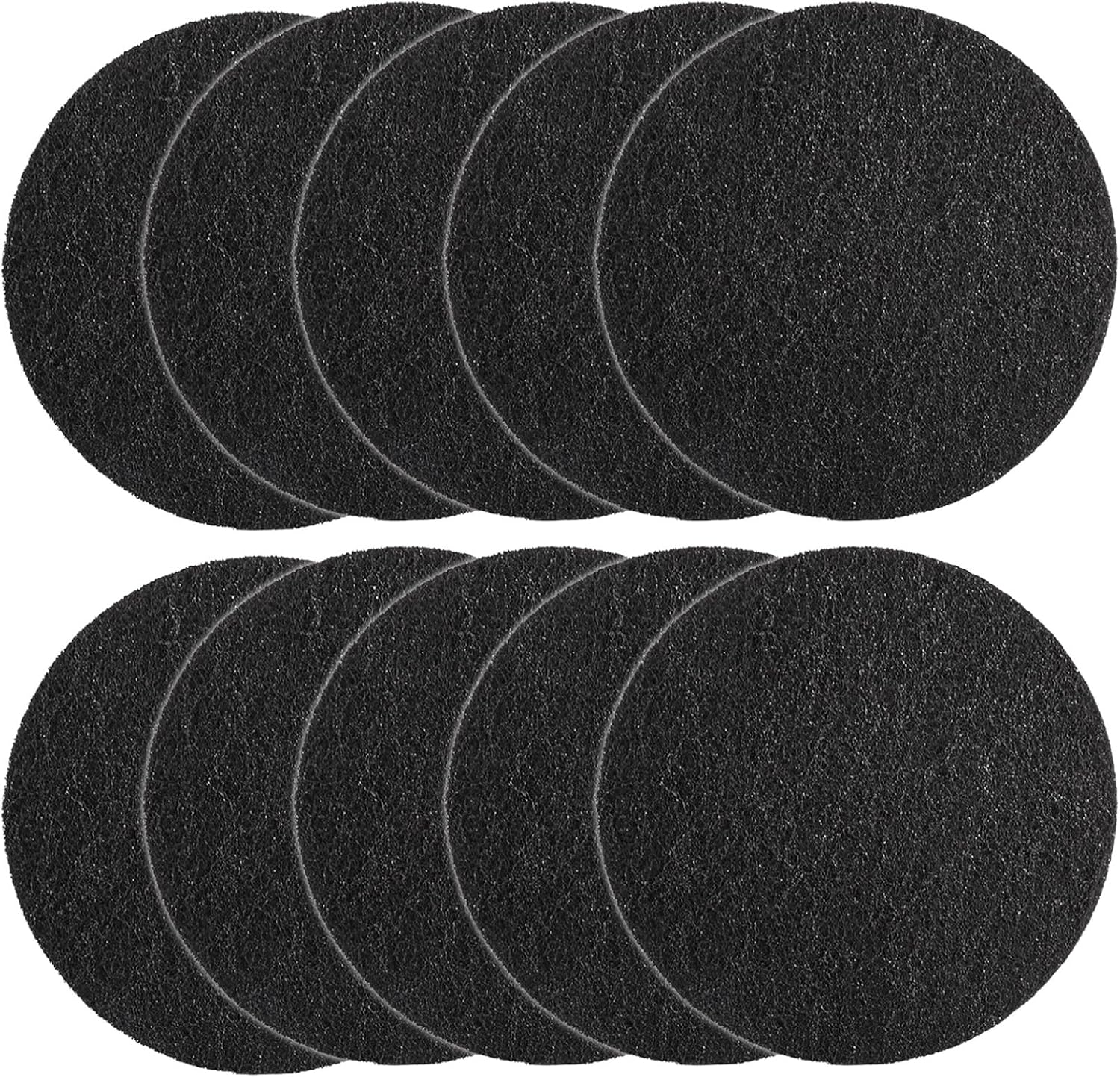 iiniim 10 Pack Charcoal Filters for Compost Bucket, Compost Filters for Countertop Bin, Round 6.7 Inch Black Round One Size